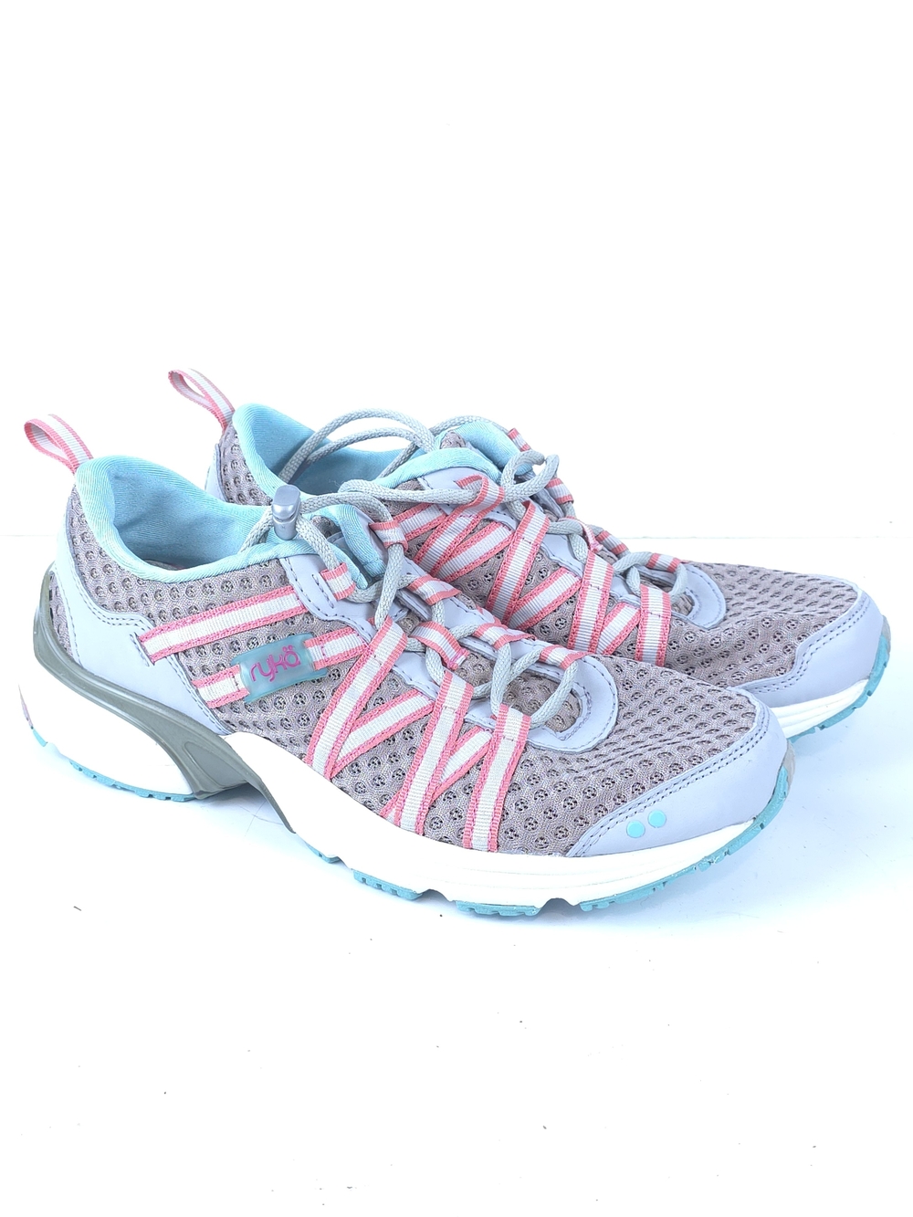 Ryka Hydro Sport Womens Size 7 Water Shoes Gray Pink Blue Walking Fitness